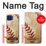 Motorola One 5G Hard Case Baseball with custom name