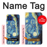 Motorola One 5G Hard Case Van Gogh Starry Nights with custom name