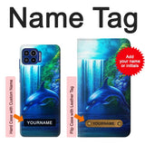 Motorola One 5G Hard Case Dolphin with custom name