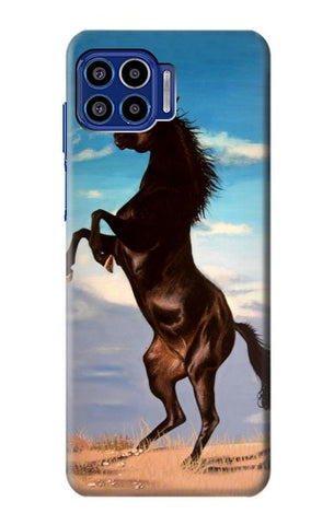 Motorola One 5G Hard Case Wild Black Horse