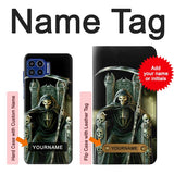 Motorola One 5G Hard Case Grim Reaper Skeleton King with custom name