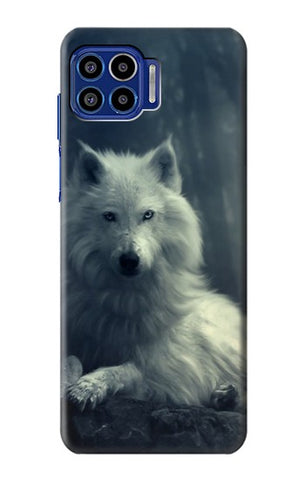 Motorola One 5G Hard Case White Wolf