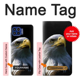 Motorola One 5G Hard Case Bald Eagle with custom name