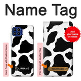 Motorola One 5G Hard Case Seamless Cow Pattern with custom name