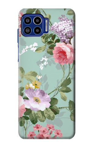 Motorola One 5G Hard Case Flower Floral Art Painting