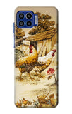 Motorola One 5G Hard Case French Country Chicken