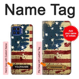 Motorola One 5G Hard Case Old American Flag with custom name