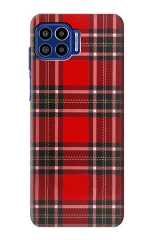 Motorola One 5G Hard Case Tartan Red Pattern