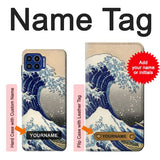 Motorola One 5G Hard Case Katsushika Hokusai The Great Wave off Kanagawa with custom name