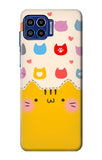 Motorola One 5G Hard Case Cute Cat Pattern