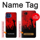 Motorola One 5G Hard Case Zombie Hands with custom name