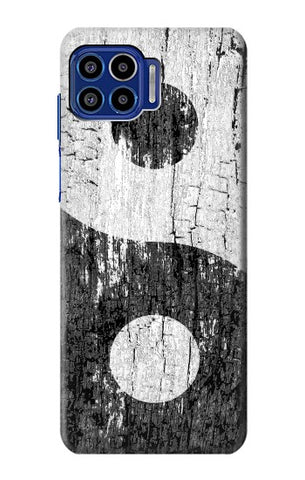 Motorola One 5G Hard Case Yin Yang Wood