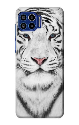 Motorola One 5G Hard Case White Tiger