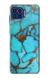 Motorola One 5G Hard Case Aqua Turquoise Rock