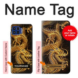 Motorola One 5G Hard Case Chinese Gold Dragon Printed with custom name