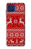 Motorola One 5G Hard Case Christmas Reindeer Knitted Pattern