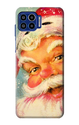 Motorola One 5G Hard Case Christmas Vintage Santa