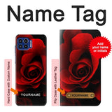 Motorola One 5G Hard Case Red Rose with custom name