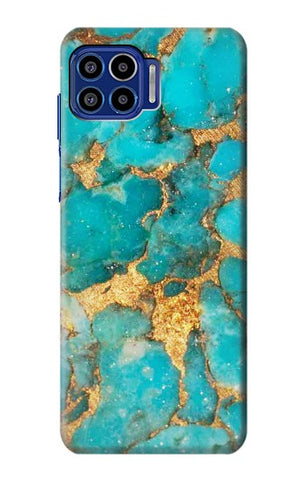 Motorola One 5G Hard Case Aqua Turquoise Stone