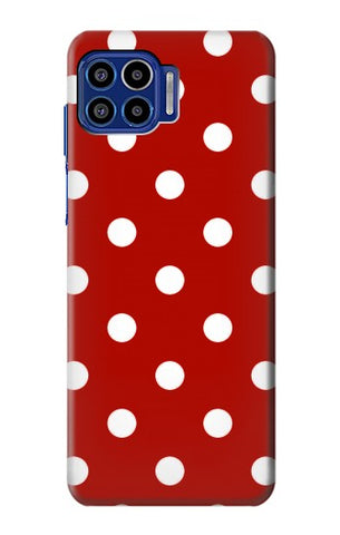 Motorola One 5G Hard Case Red Polka Dots