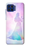 Motorola One 5G Hard Case Princess Pastel Silhouette