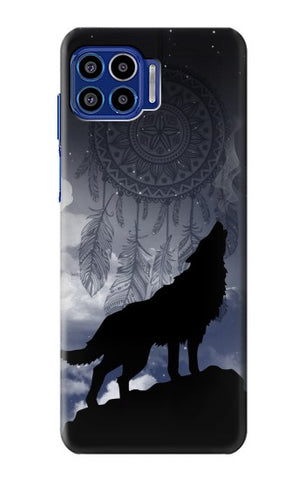 Motorola One 5G Hard Case Dream Catcher Wolf Howling