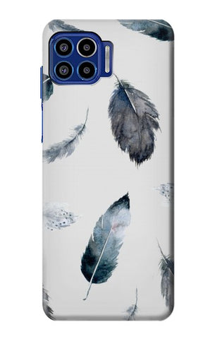 Motorola One 5G Hard Case Feather Paint Pattern