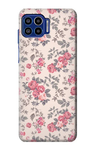 Motorola One 5G Hard Case Vintage Rose Pattern