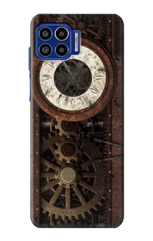 Motorola One 5G Hard Case Steampunk Clock Gears