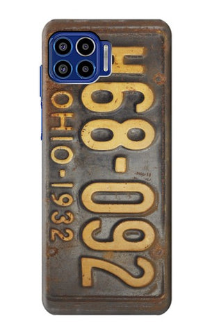 Motorola One 5G Hard Case Vintage Car License Plate