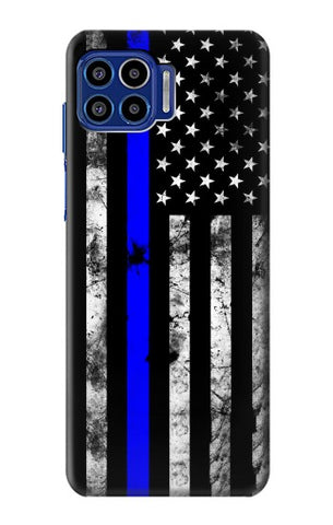 Motorola One 5G Hard Case Thin Blue Line USA