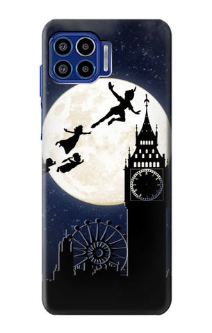 Motorola One 5G Hard Case Peter Pan Fly Fullmoon Night