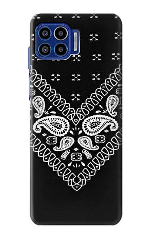 Motorola One 5G Hard Case Bandana Black Pattern