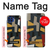 Motorola One 5G Hard Case Abstract Fabric Texture with custom name