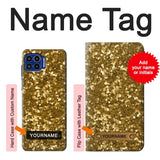 Motorola One 5G Hard Case Gold Glitter Graphic Print with custom name