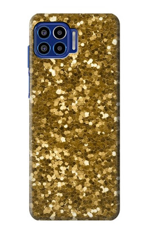 Motorola One 5G Hard Case Gold Glitter Graphic Print