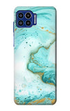 Motorola One 5G Hard Case Green Marble Graphic Print