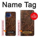 Motorola One 5G Hard Case Fish Tattoo Leather Graphic Print with custom name