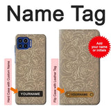 Motorola One 5G Hard Case Gold Rose Pattern with custom name