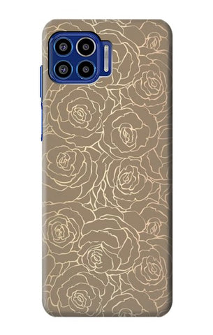 Motorola One 5G Hard Case Gold Rose Pattern