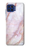 Motorola One 5G Hard Case Soft Pink Marble Graphic Print