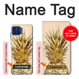 Motorola One 5G Hard Case Gold Pineapple with custom name