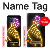 Motorola One 5G Hard Case Cute Mini Heart Neon Graphic with custom name