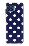 Motorola One 5G Hard Case Blue Polka Dot