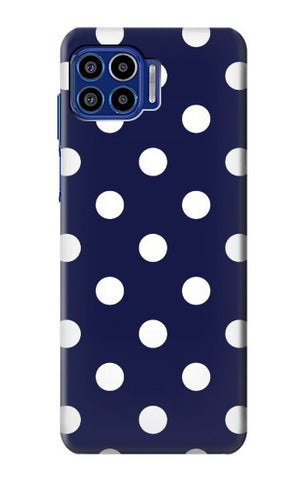 Motorola One 5G Hard Case Blue Polka Dot