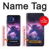 Motorola One 5G Hard Case Unicorn Galaxy with custom name