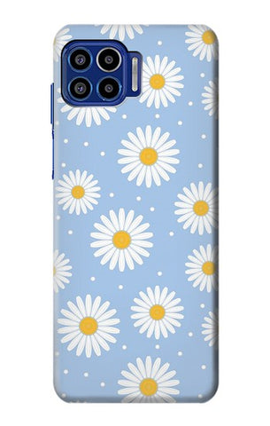 Motorola One 5G Hard Case Daisy Flowers Pattern