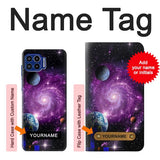 Motorola One 5G Hard Case Galaxy Outer Space Planet with custom name