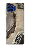 Motorola One 5G Hard Case Marble Gold Graphic Printed