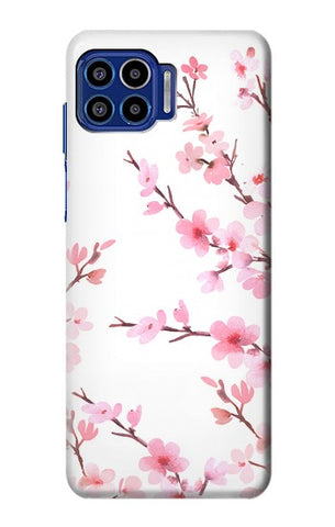 Motorola One 5G Hard Case Pink Cherry Blossom Spring Flower